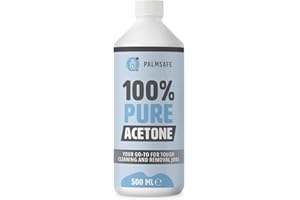 PALM SAFE Palmsafe 500ML 100% Pure Acetone Super Strength Glue and Adhesive Remover Strips Paint, Varnish, Lacquer Degreases Tools and Equipment