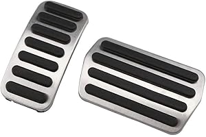 CMHZJ Auto Fußstütze Bremse Pedalkappen Abdeckung für Volvo V40 XC40 C30 C70 S40 2014-2018, rutschfeste Edelstahl Pedale Accelerator Pedale, Auto-Styling-Zubehör 2PCS (at)