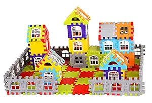 Beston 178 Pcs. House Building Blocks with Attractive Windows Set Educational Construction Toy Puzzles Activity Game for Kids,Boys,Girls,Children for 2,3,4,5,7+ Years (House Building Blocks (Large))
