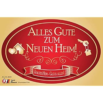 Aufkleber Flaschenetikett „Alles Gute Zum Neuen Heim“ – Gold, Elegant