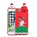 Produktbild Carols iPhone 7/8 Hüll, für iPhone 7/8 (4,7 Zoll) Weihnachten Serie TPU Weihnachten Weihnachtsbaum / Schneemann / Weihnachtsmann Muster TPU Soft Haut Flexibel Haltbar Zurück Niedlich Silikon Gummi Stoßfest Bumper Ultra Slim Dünn Leicht Schutzfolie Hülle für iPhone 7/8 (4,7 Zoll) - Rot