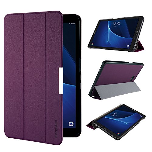 Samsung Galaxy Tab A (2016) 10.1 Hülle, EasyAcc Samsung Galaxy Tab A 10.1 T580N/ T585N Case Schutzhülle Hochwertiges PU Leder Etui – mit Automatischem Schlaf Funktion und Standfunktion (Lila, Kunstleder, Ultra Dünn) - 7