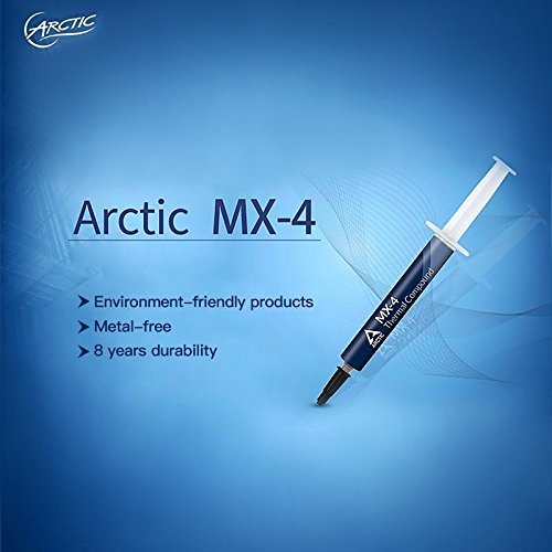 Arctic MX-4 Compuesto t  rmico de micropart  culas de carbono  pasta t  rmica para cualquier ventilador de CPU - 4 gramos  con la herramienta 