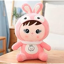 Buy Niku Doll (30cm, Pink) | Soft Plush Doll Toy with Rabbit Ear