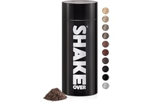 ‎SHAKE OVER SHAKE OVER Veganes Streuhaar zur Haarverdichtung, mit Zink angereicherte Fasern, hochwertiges Schütthaar, Made in Europe (30 g, LIGHT BROWN)