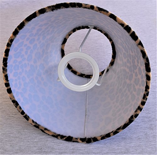 Lampenschirm „Leopard“,syntheisches Fell uD=20/oD=9/schräge H=13cm, Befestigung unten E27 & E14 durch mitgelieferten Reduzierring - 2