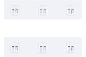 YASONIC 2 Pezzi Ganci Adesivi Doccia, Ganci in Plastica Adesivi per Pipiano Doccia Ripiano Doccia, Ganci Autoadesivi trasparenti, Adesivi super resistenti e impermeabili, senza necessità di forare