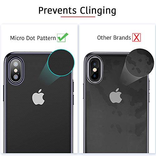 ESR Funda iPhone XS iPhone X  Funda Transparente TPU Gel  Ultra Fina  Protecci  n a Bordes y C  mara  para Apple iPhone XS X DE 5 8 - Negra