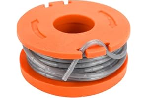 MOECSHSY Strimmer Spool for Mac Allister, Spear & Jackson, Qualcast and Worx, Strimmer Wire, Trimmer Spool Line for Φ1.6mm Double Autofeed Spool Replace Grass Cutter Trimmer Wire Refills 10ft
