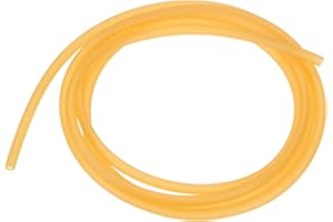 M METERXITY Natürlicher Latexgummischlauch, 1/16" [1,6 mm] ID x 1/8" [3,2 mm] OD 3ft Länge Latexschlauch für Zuhause/Labor/Sport, Hochelastische Bandrohre [Gelb]