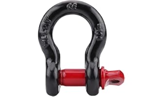 EVGATSAUTO Mocowanie szekli, ocynkowane szekle o dużej wytrzymałości D Pierścień 2T/4400lbs Opcja 4.75T/10000lbs (2T)