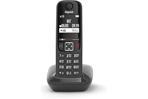 Gigaset AS690 - téléphone DECT sans fil - grand écran à haut contraste - excellente qualité audio - profils sonores réglables - fonction mains libres - protection des appels indésirables, noir