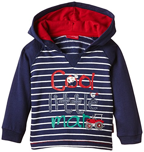 SALT AND PEPPER Baby Boys Hooded Long Sleeve Sweatshirt -  Blue - 0-3 Months