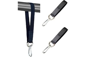 HOUSON Haken Karabiner für Tür Reck 2 Stück, Turnstange & Klimmzugstange, Swing Hängegurte mit D-Ring-Schnalle Maximale Belastung: 200 kg.