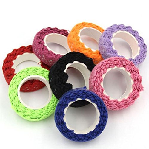 Cosanter 4 Rollos DIY Encaje Cinta Decorativa para Novia Nupcial de Boda para Decoraci  n Manualidades Bricolaje DIY Borde Festoneado Color al Azar