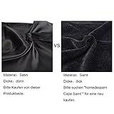 Damen Herren Halloween Umhang Karneval Fasching Kostüm Cape mit Kapuze Schwarz,L - 