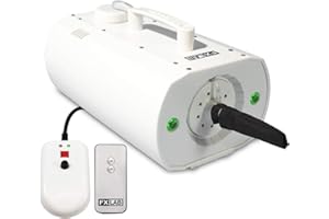 EM FXLAB Snow Storm III 420W Artificial Snow Machine with LED Light Show & Remote Control – Portable Snow Maker for Christmas Decorations, Parties, Snow Effects & Winter Weddings