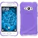 Produktbild PhoneNatic Case für Samsung Galaxy J1 ACE Hülle Silikon lila S-Style + 2 Schutzfolien
