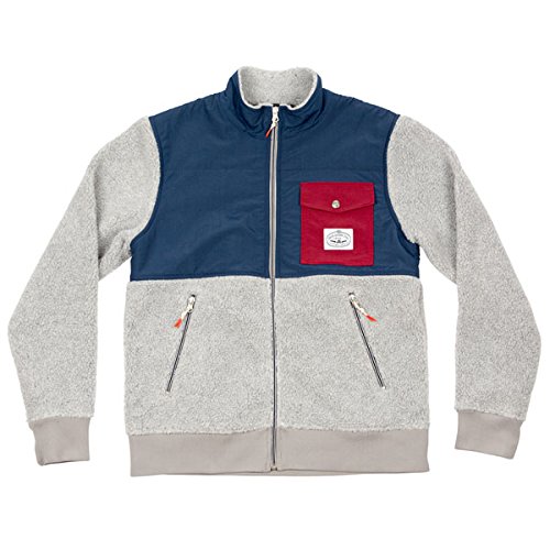 POLER Stuff Mitad Chaqueta de Forro Polar Gris, XL