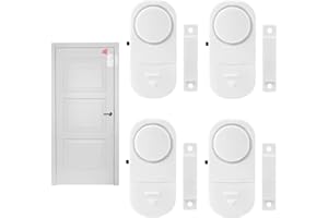 Allarme Casa Set da 4: Nizirioo Allarme per Finestre con Batterie Incluse, con Allarme Rapido Forte 90dB, Allarmi per Finestra con Sensore Magnetico Wireless, Allarme per Porte e Finestre