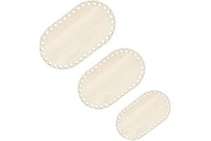 COHEALI 3 Stück Kreuzstich fester Rahmen Holz Strickbasis Geldbörse Basis für DIY Paket Holzsockel Handtasche Webbrett Kleiner runder Korb Handgemachte Tasche Shaper Base Craft Pack Natur