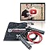 Produktbild Playmakers Speed Rope Springseil mit Videoanleitung | Ideal für Seilspringen Fitness, Crossfit, Boxen, Outdoor Training | Professionelles Kugellager, 2 verstellbare Stahlseile, rutschfreie Griffe