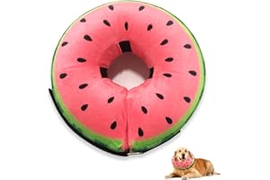 HMCEY Collare Protettivo Gonfiabile Cane,Collare Elisabettiano Morbido Cane,Ciambella Cani Post Intervento Regolabile,Collares Anti Leccamento di Recupero,Collares Post Operatorio di Protezione - M