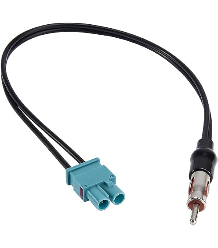 Audioproject A227 – Adattatore antenna Fakra – ISO autoradio, alimentazione phantom compatibile con VW, Audi, Skoda, Opel, Mercedes, Peugeot, Renault, Seat, adattatore antenna Phantom