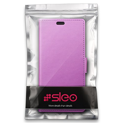 SLEO Funda BQ Aquaris U Lite BQ Aquaris U  Cartera Carcasa Piel PU Suave Flip Folio Caja Super Delgado  Estilo Libro Soporte Plegable y Cierre Magn  tico  para BQ Aquaris U Lite BQ Aquaris U - P  rpura