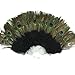Produktbild Andouy Retro Faltfächer/Handfächer/Papierfächer/Federfächer/Sandelholz Fan/Bambusfächer für Hochzeit, Party, Tanzen(37cm.Schwarz)