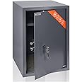 Brihard Business XL Safe with Certain Key-Lock, 53x39x38cm (HxWxD), Titanium Grey