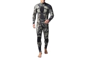 YOUCAI Homme Camouflage Deux Pièces Combinaisons de Plongée complètes pour Apnée/Chasse sous-Marine, Néoprène Souple, Disponible en épaisseurs 3MM