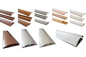 netproshop 1m Fußboden Kabelkanal PVC oder ALU selbstklebend in verschiedenen Breiten, Größe Kabelkanal:50mm, Farbe Kabelkanal:Aluminium