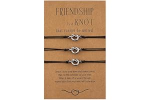 LUODAN 3 pezzi Braccialetti Amicizia Braccialetti Da Coppia Di Amicizia A Lunga Distanza Promesse Braccialetti Uguali Per Le Signore Pairs Migliori Amici Madre Figlia