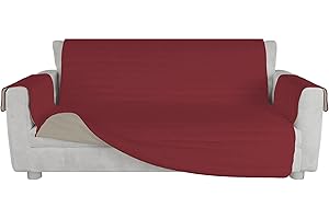Italian Bed Linen Copridivano bicolore in microfibra TRENDY, Bordeaux/Panna, 3 Posti