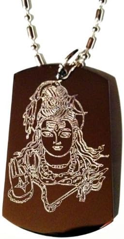 Hindu Lord Shiva GOD of Destruction and Change Hinduism Religion Religious Symbol - Military Dog Tag Luggage Tag Metal Key Chain Necklace by Dog Tags