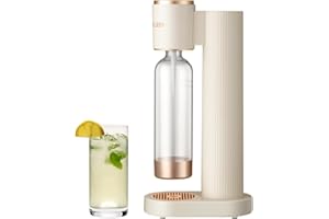 GreatWhip Soda Maker Coco White Sparkling Water Machine for Carbonating with 1L Carbonating Bottle, Compatible with Any Screw-in 60L CO2 Carbonator(NOT Included)