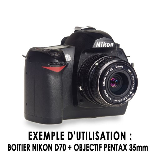 BAGUE D ADAPTATION NIKON PENTAX PENTAX NIKON NI - K K - NI pour la macro - sans mise au point    l infini BOITIER NIKON - OBJECTIF PENTAX