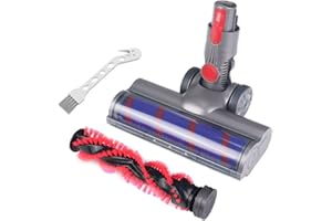 KENVOR Brush Compatible with Dyson V7 V8 V10 V11 V15 Vacuum Cleaner, Soft Scooter Attachment and Turbo Brush, Floor Brush and LED Lights for Hard Floors