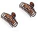 Mytoptrendz® Set Of 2 Tort Brown Medium/ Large Hair Claw Clip Clamp Grip Curved Teeth Jaw Hair Clamp Claws Bulldog Hair Clip Hair Accessory For hair Up Do