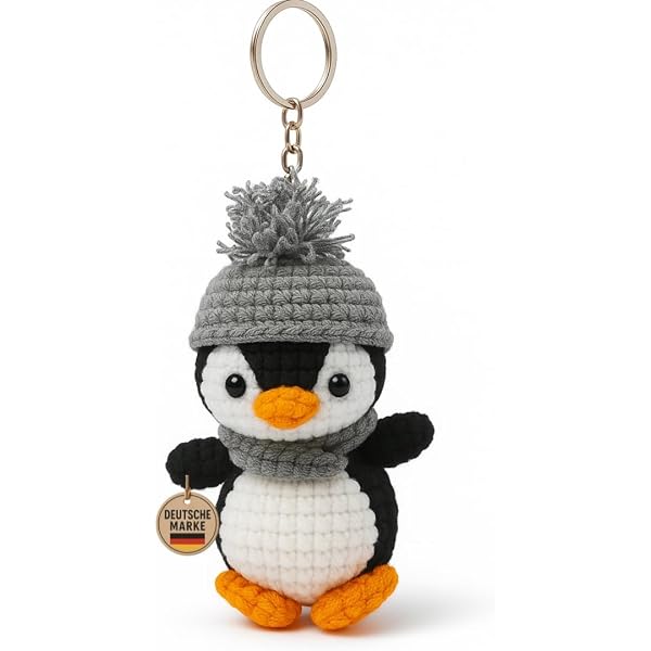NTEVXZ 2 Pinguin Plüschtier Schlüsselanhänger – 12 Cm, Weich, In Pink & Grün, Süßes Geschenk Für Kinder