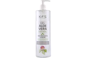 KFS PROFESSIONAL Aloe vera puro gel natural con aceite de rosa mosqueta y argán. Absorción inmediata y textura no grasa. Nutre, hidrata, refresca y cuida tu piel. Excelente tras depilación. After sun (500 ml)