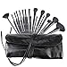 FASH 24 Pcs Professional Makeup Brush Set with a Shiny Faux Leather Roll-up Pouch