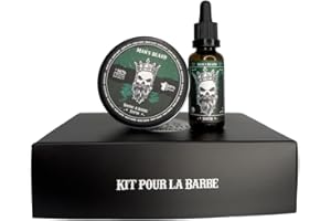 MAN'S BEARD man’s beard – Coffret pour la Barbe – Huile de barbe 30 ml et Baume à barbe 90 ml parfumé Sapin – Barbe et moustache - Ingrédients d’Origine Naturelle - 100% Fabriqué en France
