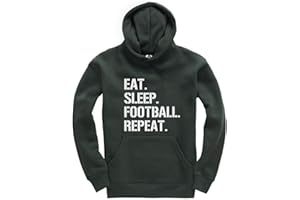 New Spirit Original Eat Sleep Football Repeat Funny Unisex Kids Hoodie Jumper Footy