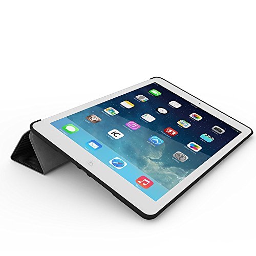 Khomo iPad Mini 4 Hülle Case Schwarzes Kohlefaser Gehäuse mit doppelten Schutz ultra dünn und leicht, Smart Cover – Carbon Fiber - 2