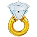 Produktbild MagiDeal 43 Zoll Diamant Ring Form Ballon Helium Folie Ballon , Partei Hochzeit Valentinstag Deko , 43x31 Zoll