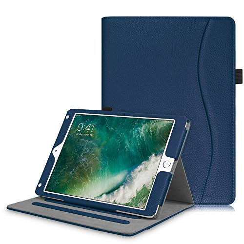Fintie iPad 9.7 Zoll 2017 / iPad Air 2 / iPad Air Hülle - [Eckenschutz] Multi-Winkel Betrachtung Folio Stand Schutzhülle Cover Case Tasche mit Dokumentschlitze, Standfunktion, Auto Wake / Sleep für Apple iPad 2017 Neue Modell 9.7" Retina Display Tablet, iPad Air 1/2, Marineblau