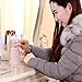 HuntGold Clear Facial Beauty Makeup Cotton Pads Round Dispenser Container Holder Cosmetic Organizer