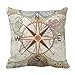 Produktbild Free-shipping Throw Pillow Cover Map Baby World Compass Rose Room Decorative Pillow Case Home Decor Square 18 x 18 Inch Pillowcase